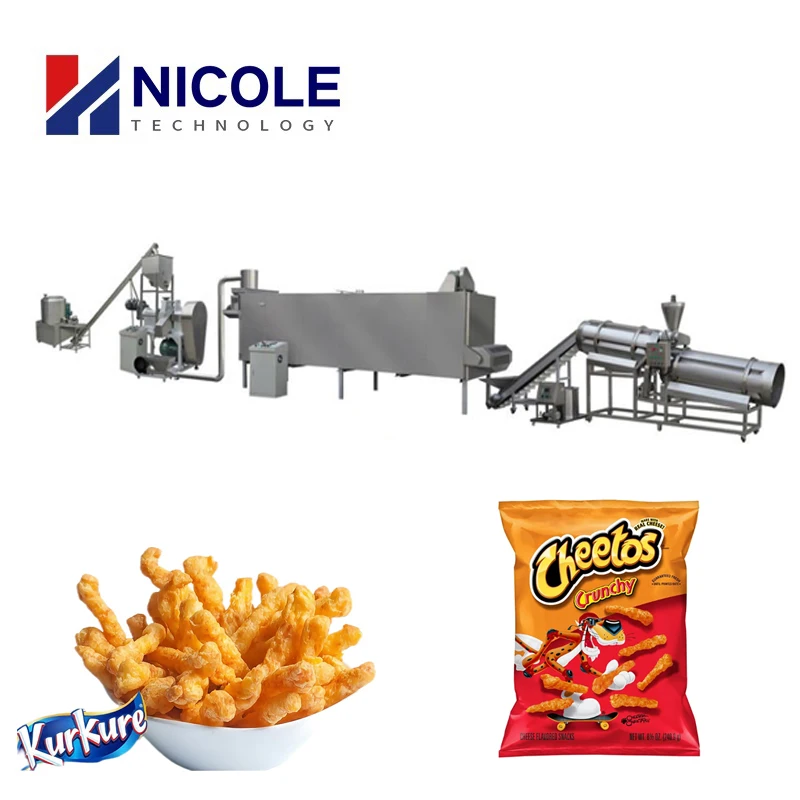 Twist Corn Sticks Cheetos Crunchy Kurkure Snacks Food Production Line Machines