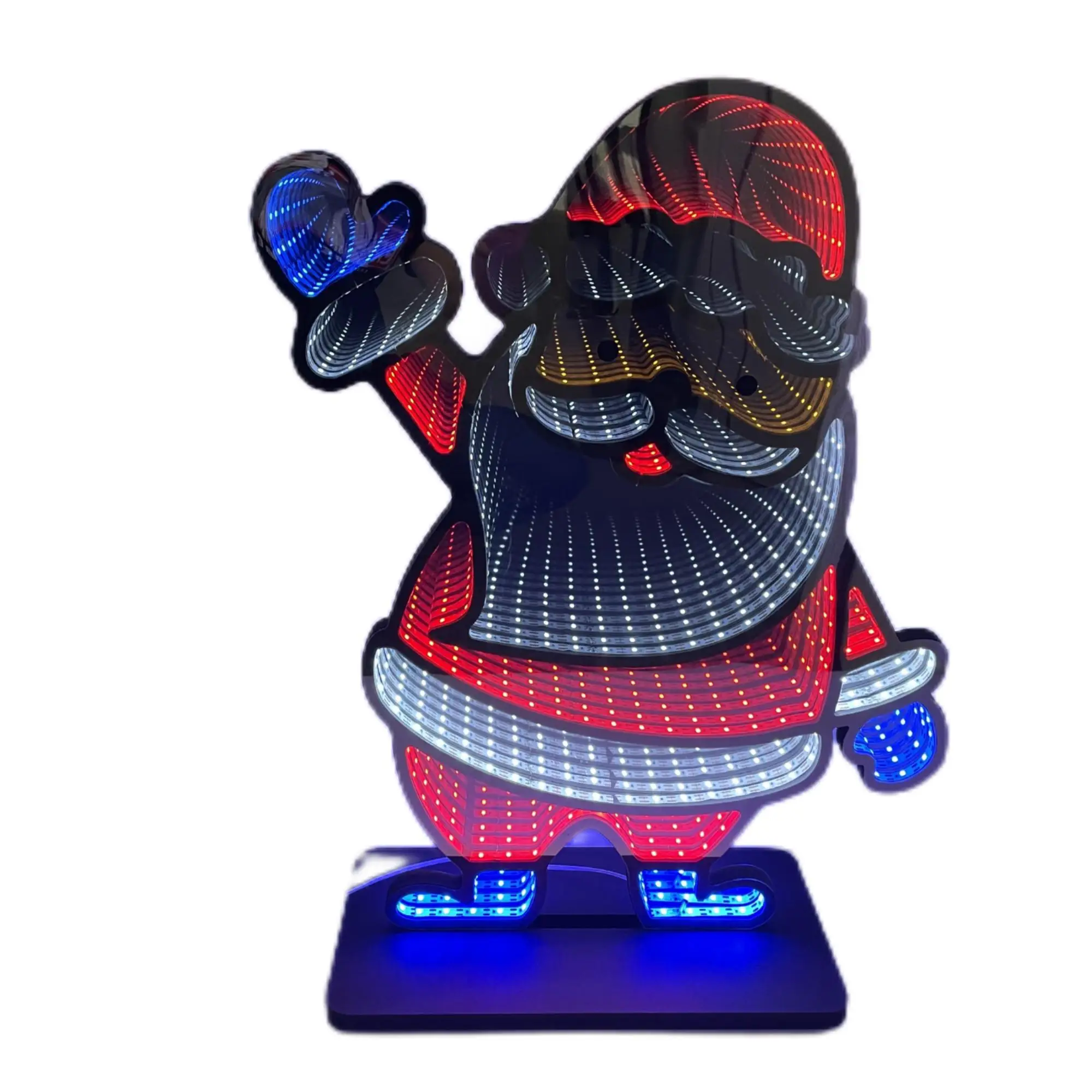 Superwin 2024 Colorful PS 3Christmas LED Neon Night Light Neon Christmas Decor Light with Base and USB