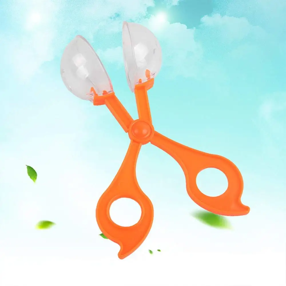 Plastic Scissor Clamp with Transparent Ball + 1PCS Tweezers Nature Exploration Toy Insect Study Tool for Kids Children Gift
