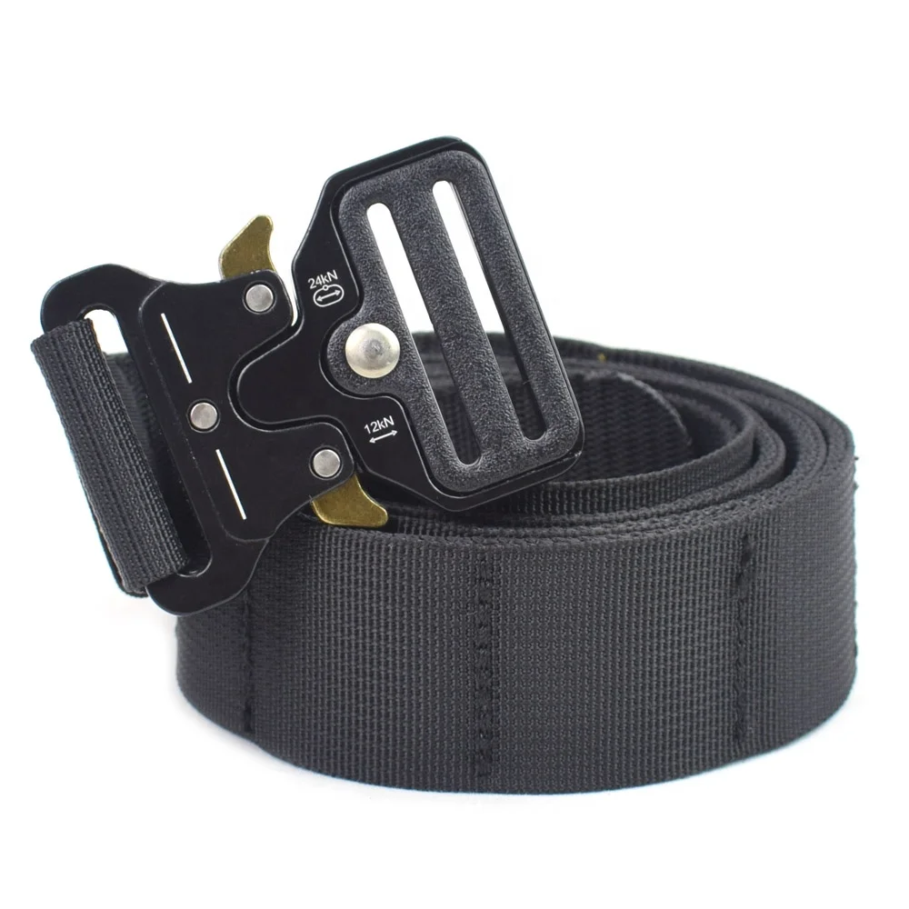 Wholesale Outdoor Hunting Training Molle Adjustable Fast Nylon Webbing Tactical IPSC Belt with Quick Release Metal Buckle
