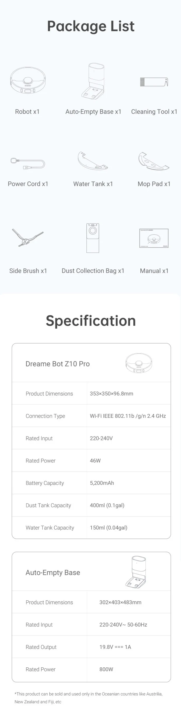 Hot sale dreame bot z10 pro 4L dust capacity mopping floor auto robotic wet and dry robot vacuum cleaner mop