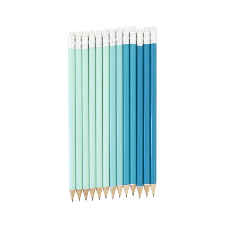 Best factory hot wholesale custom print text pencil set stationery school supplies standard HB 2B Wooden Pencils for children