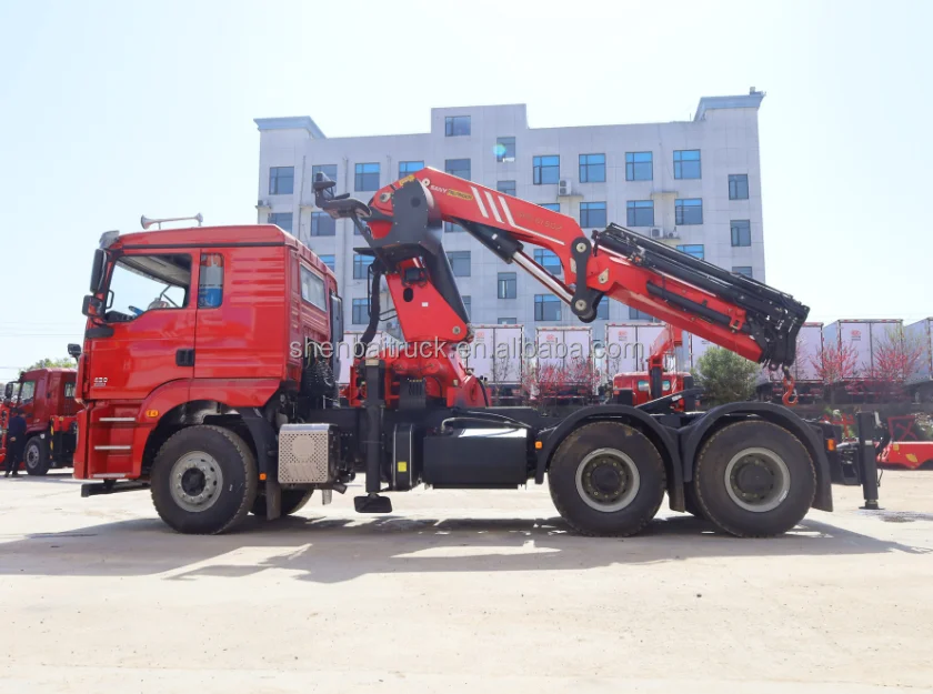 New Palfinger 20Ton 25Ton 30Ton Hydraulic Knuckle Boom Crane 6x4 Shacman Tractor Trucks Mounted Crane in Stock