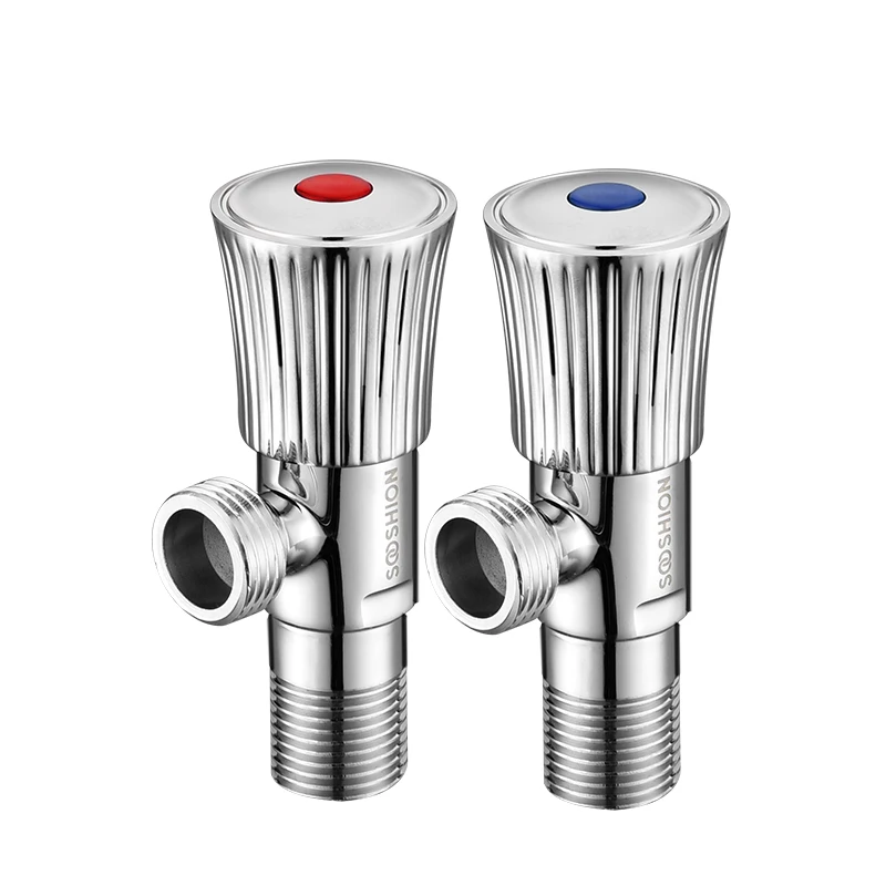 1/2-inch bathroom chromed wall mounted 90 degree  brass quick open chromed corner angle valve