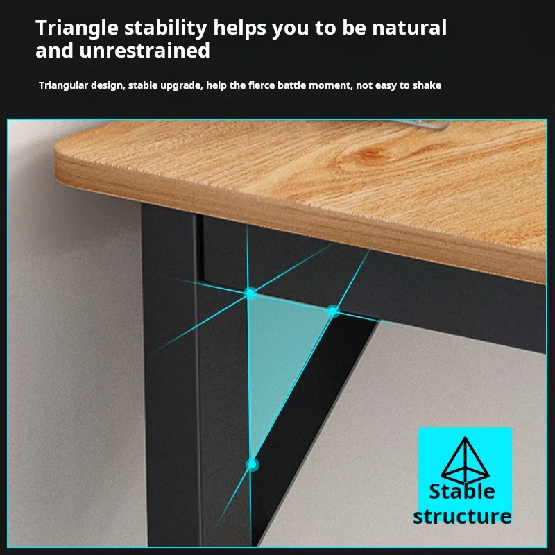 Rental home office student simple study writing game thickened steel frame table