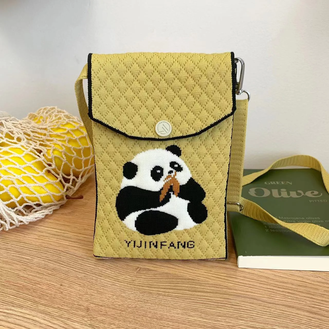 Korean Style Candy Color mini square knit bag Crossbody Mobile phone bag