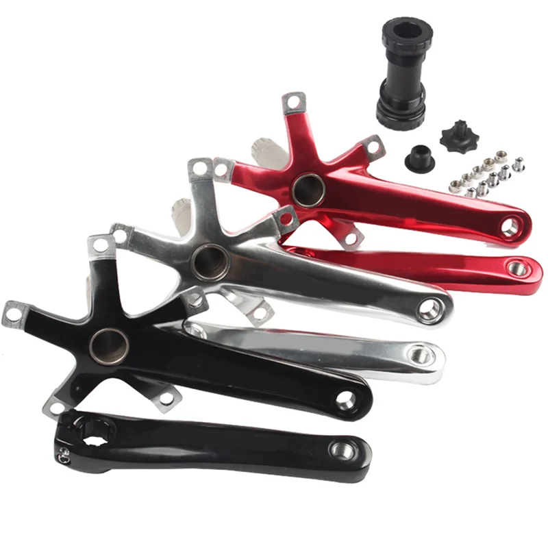 MTB 170 мм полый интегрированный односкоростной 130BCD складной велосипедный Кривошип BMX Кривошип с осью BB Нижний Кронштейн велосипедные детали