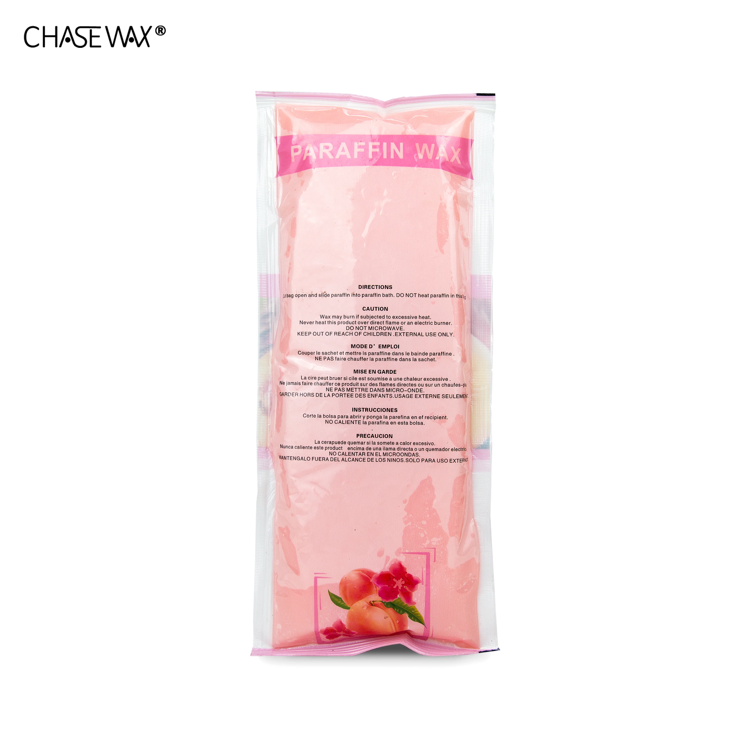 Chase Wax 1LB Body Skin Care Peach Paraffin Wax for Nail Spa Salon