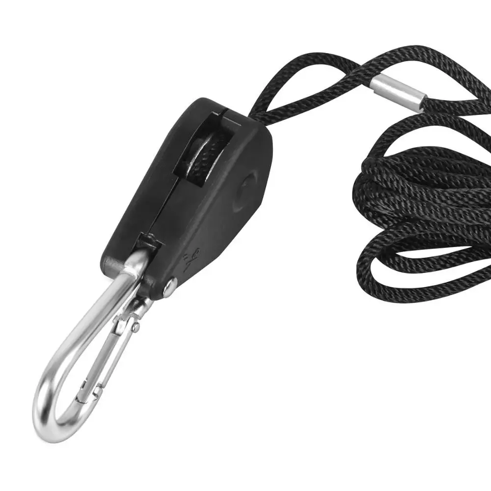 
Heavy Duty Hanging Rope Ratchet LED Grow Light Hanger Adjustable Length 1/8