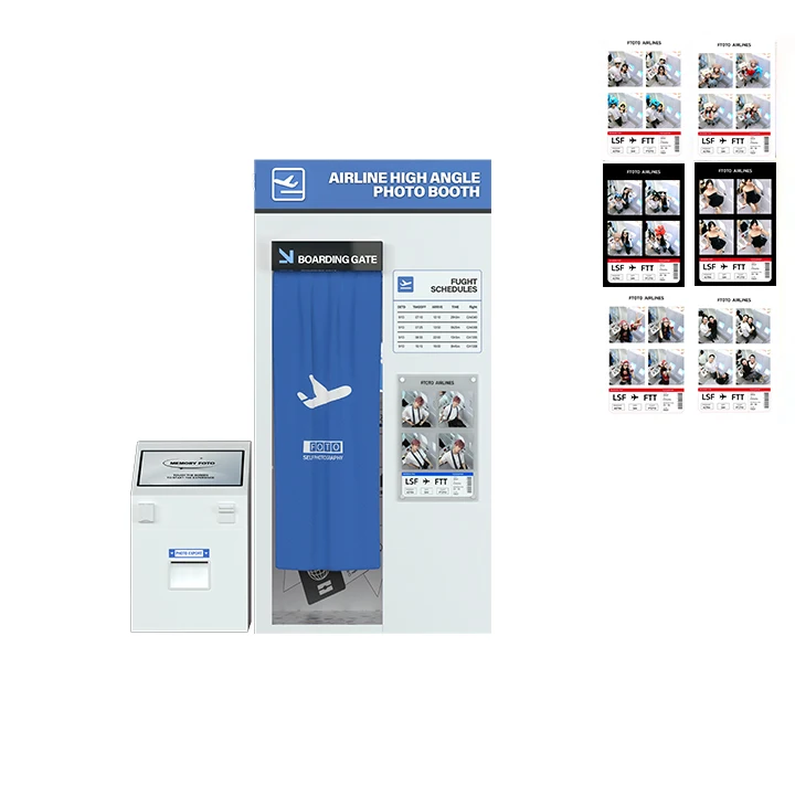 Customized Airplane Cabin Scene Photo Booth Digital Self-Selfie Machine with Unique Design Supplied by Premium Supplier