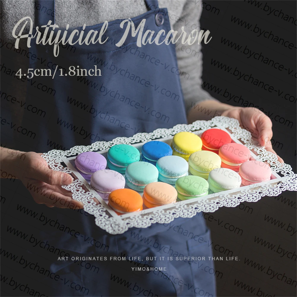Realistic Artificial Macaron Mockup Ideal for Art Decor and Elegant Marketing in Home Goods Industry
