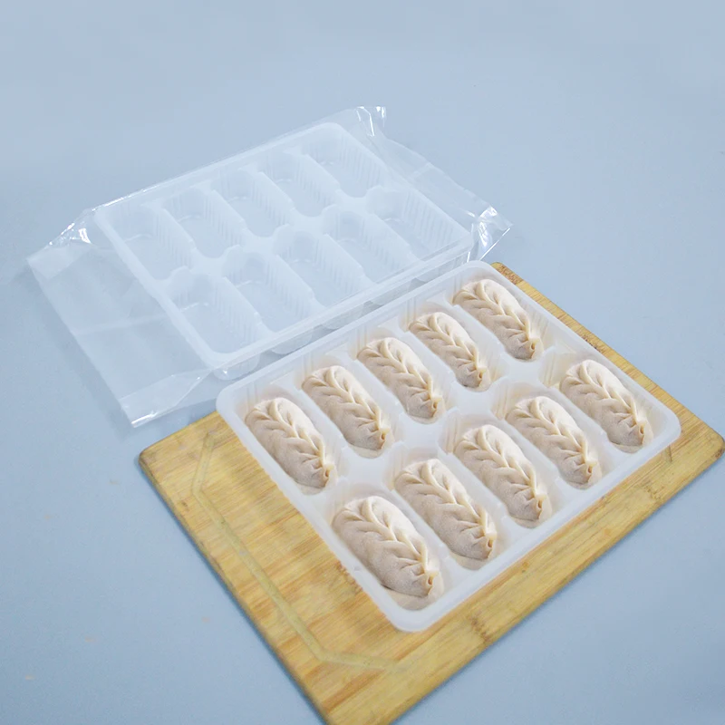 10-compartment dumpling tray Disposable frozen food container With plastic bag outer packaging Low MOQ Fast  shipping food boxes