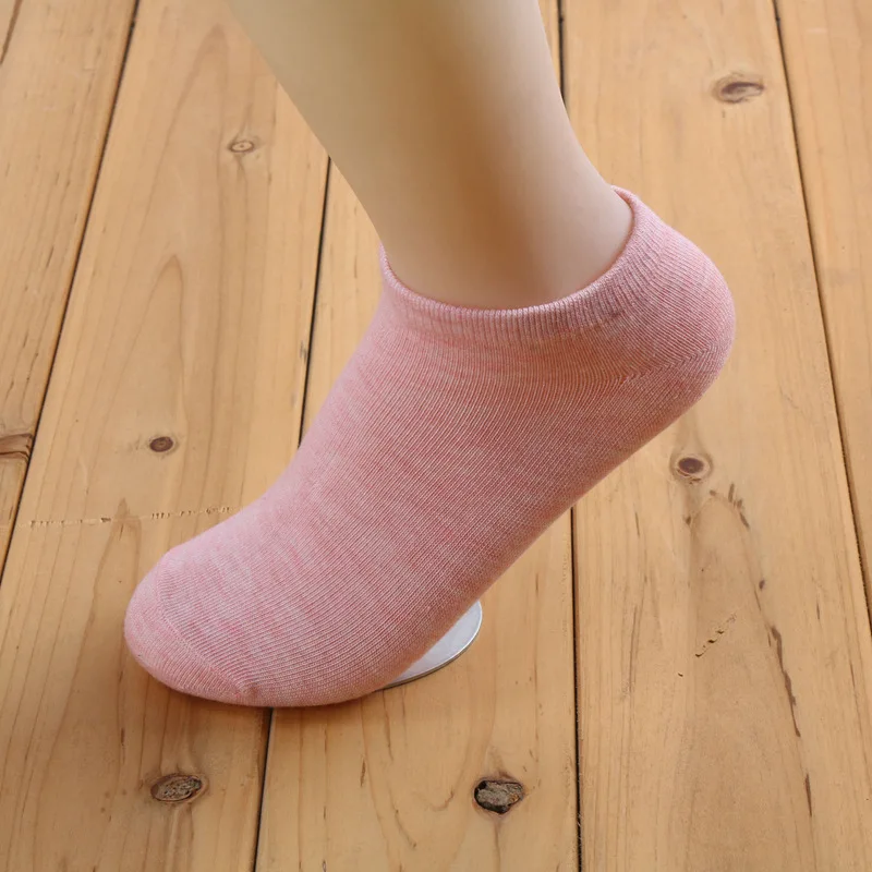 Youki summer cheap ladies women cotton hot sale candy color Comfortable breathable short socks of woman customize paper card
