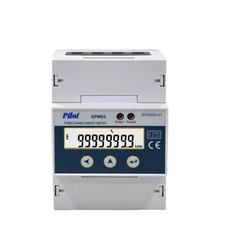 OEM/ODM Factory Sale PILOT SPM93  Din rail AC measuring kwh volt LCD display Monitor system Three phase channel energy meter