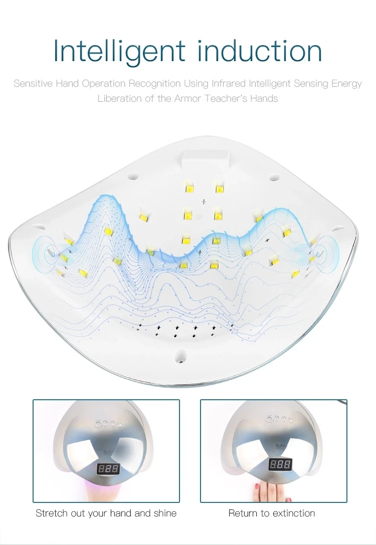 Sun 5 Led 30s 60s 90s Pink White Gel Polish Dryer Acrylic Led Lamp 48w Uv Lamp Rechargeable Uv Nails Lamp