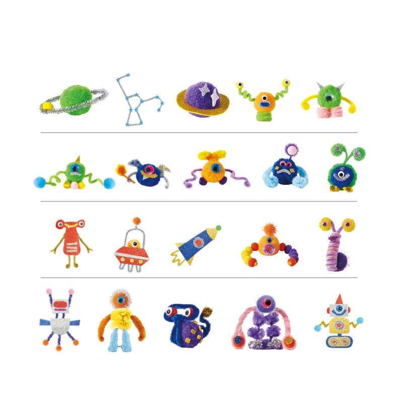 Children Diy Creative Craftine Bucket Handmade Educational Toys Twisted Kindergarten Supplies Arts Crafts Sets For Kids