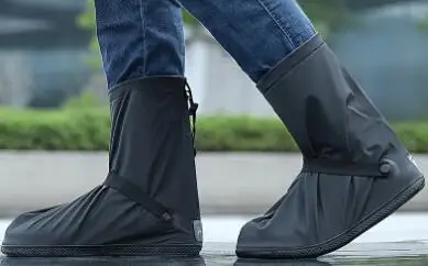 silicone rain shoe covers Wholesale of rain shoe covers PVC outdoor tourism high tube and waterproof  anti slip shoe covers