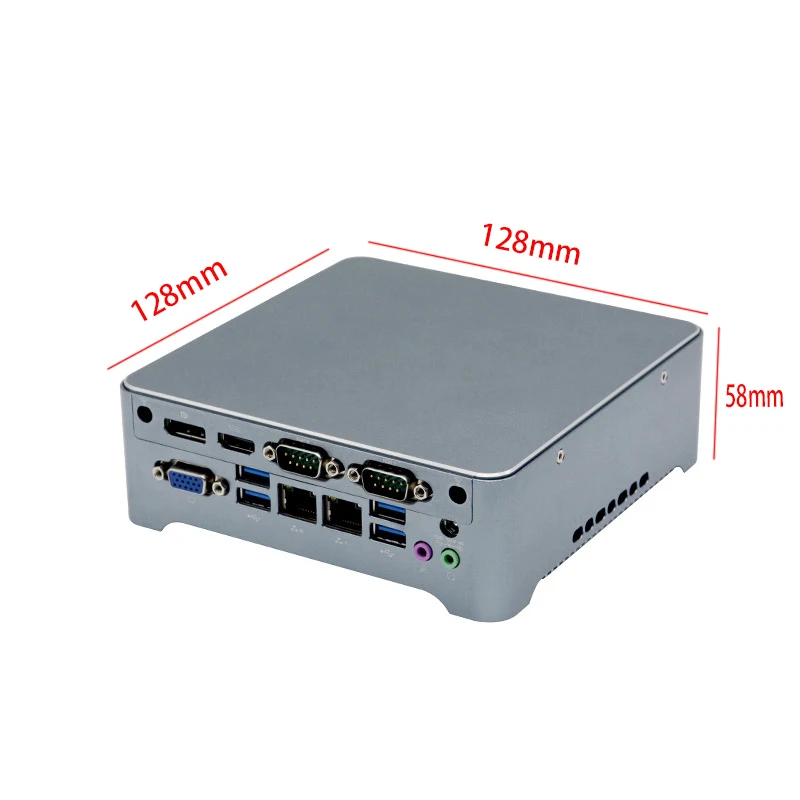 nano 128*128*58mm i3 i5 i7 computer mini host DC 12V 2 lan 6 USB itx industrial mini pc