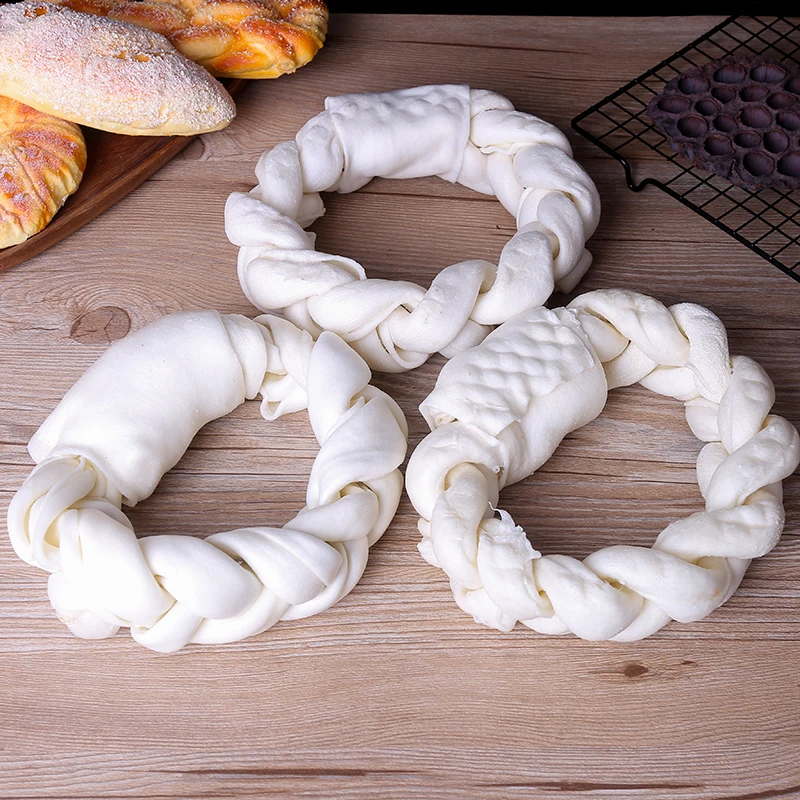 Healthy Dog  Chews White Puffy Braided Ring Rawhide Dog Snack