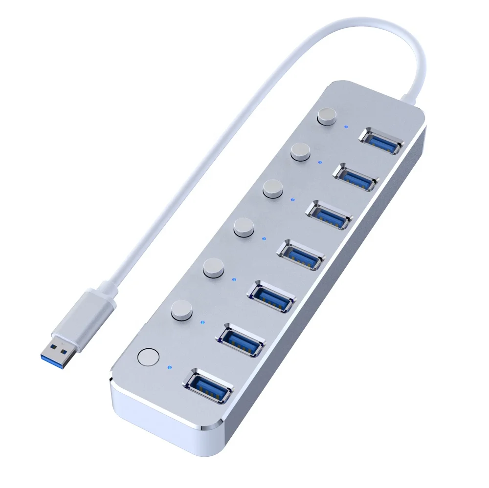  Прямая поставка с фабрики 7 портов USB 3 0 концентратор светодиодный индикатор индивидуальным