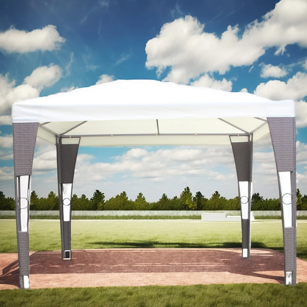 Woven Rattan Screen Pergola Special Style Outdoor Garden Gazebo 3X3X2.65M Easy Assembly Coated Frame Arbours Bracket