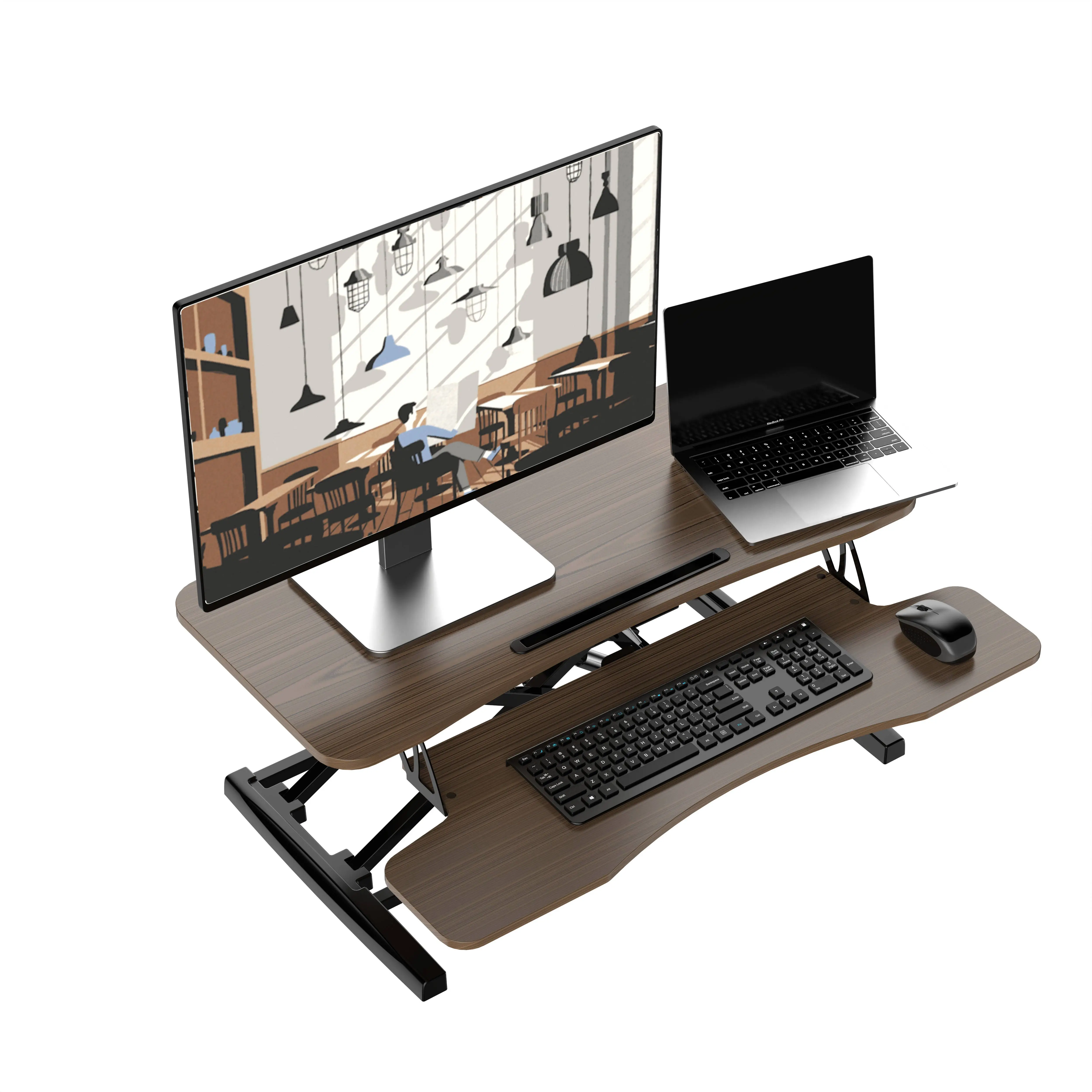 NBJOHSON Ergonomic Lift Sit Standing Desk Converter Portable Workstation Height Adjustable Sit Standing Desk Riser