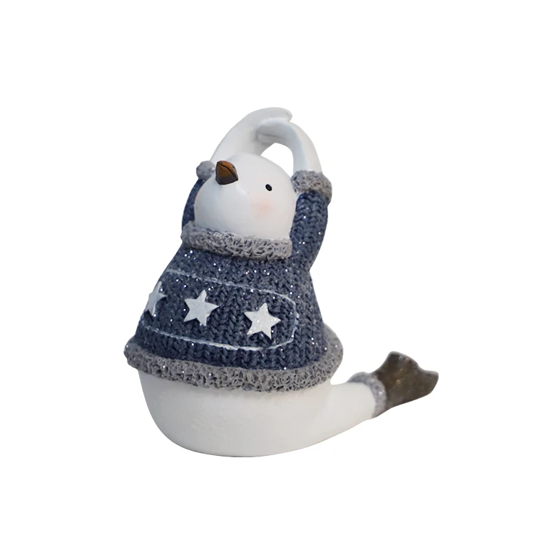 Wholesale Polyresin christmas figurine & toys home decor Resin crafts  christmas penguin decor ornaments