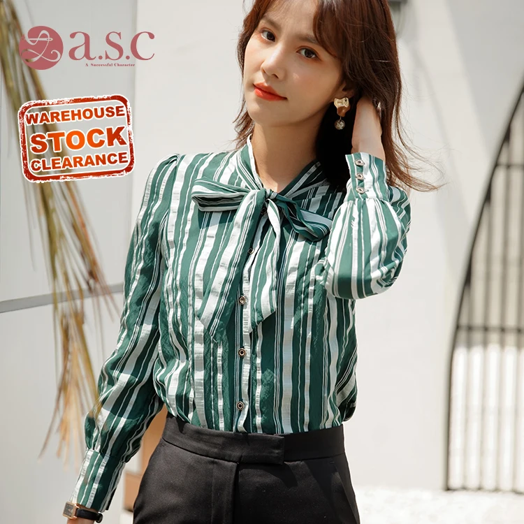 Promotion Wholesale Fashion Shirt Office Lady Wear Korean Style Clothes Formal Woman Blouse