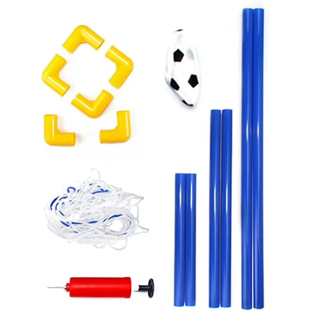 1 Set Mini Football Goal Soccer Ball and Net with Pump Foldable Soccer Goals