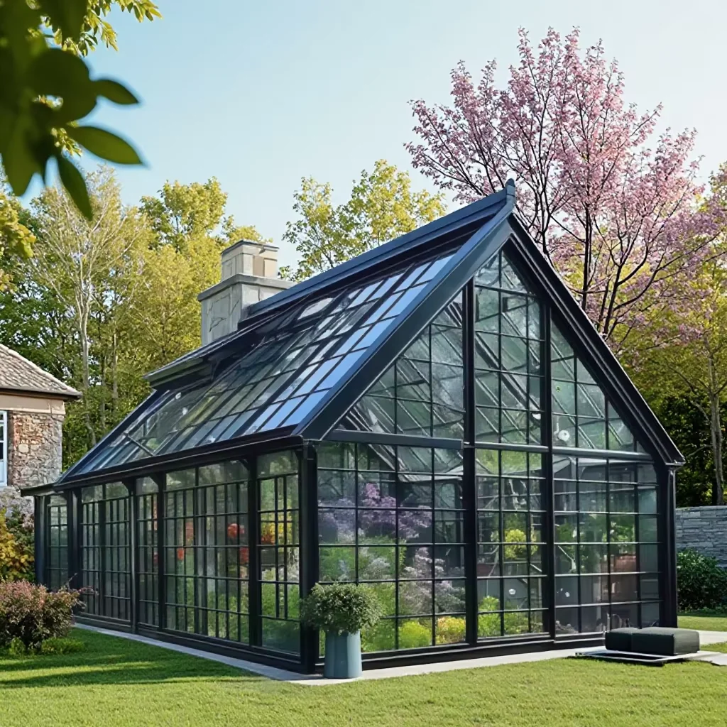 Luxurious Outdoor Custom Wrought Iron Gazebo Garden Greenhouse Sunroom