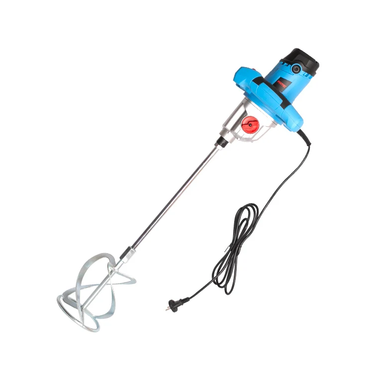 FIXTEC 20V Battery Cordless Concrete Mud Mixer Portable Brushless Cement Mixer Handheld Electric Mortar Mixer