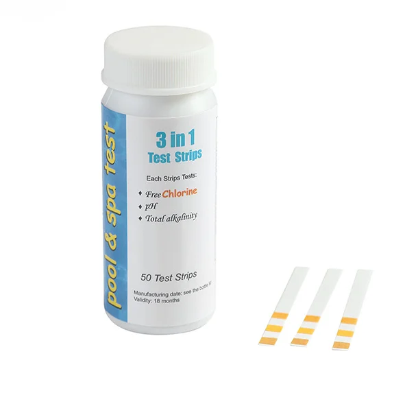 Pool &accessories 3 in 1 bromine test strips test Bromine pH and Total Alkalinity