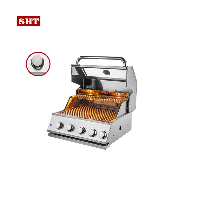 Stainless Steel Built in 4 Burners Outdoor Design Gas Bbq Grills for Balcony