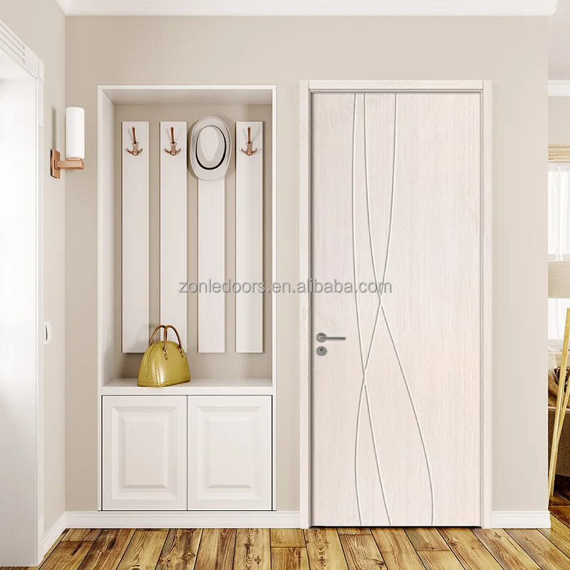 Latest Modern Design China Suppliers Hot Sale Interior Wooden Door Low Price Doors Wpc Pvc Mdf Wood Door With Smart Lock