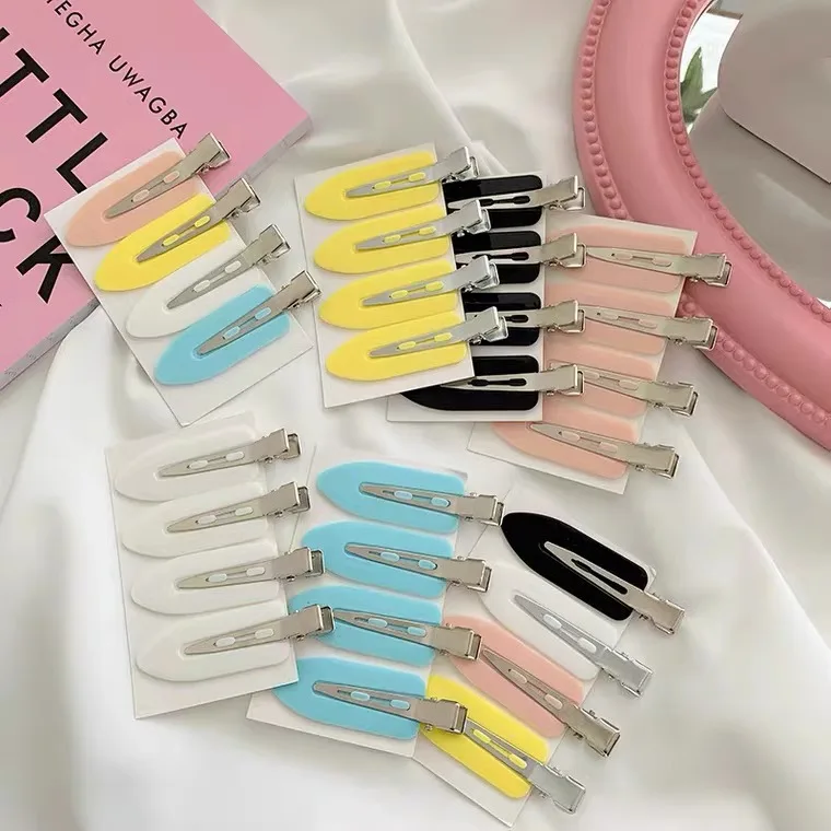 Wholesale Custom No Bend No Crease Hair Clips Salon Hairdressing Bangs Clips Styling Duck Bill Clips for Makeup Application