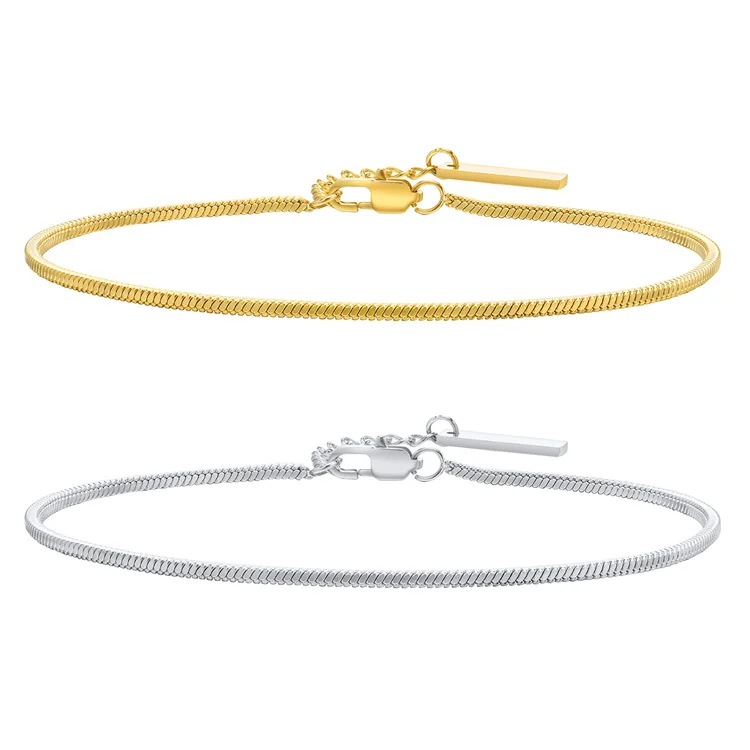 minimalist jewelry bracelet gold plated men snake chain bracelets jewelry