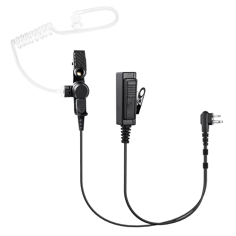 EM-4238-M1/SC/2W 2pin Acoustic Clear Tube Walkie Talkie Earpiece With PTT Mic For DP1400