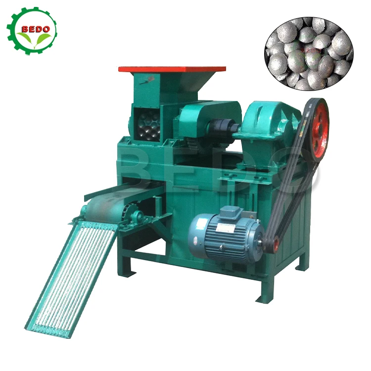 Approved Roller Ball Press Pillow Shape Charcoal Briquette Machine Coal Charcoal Oval Shape Briquette Making Machine