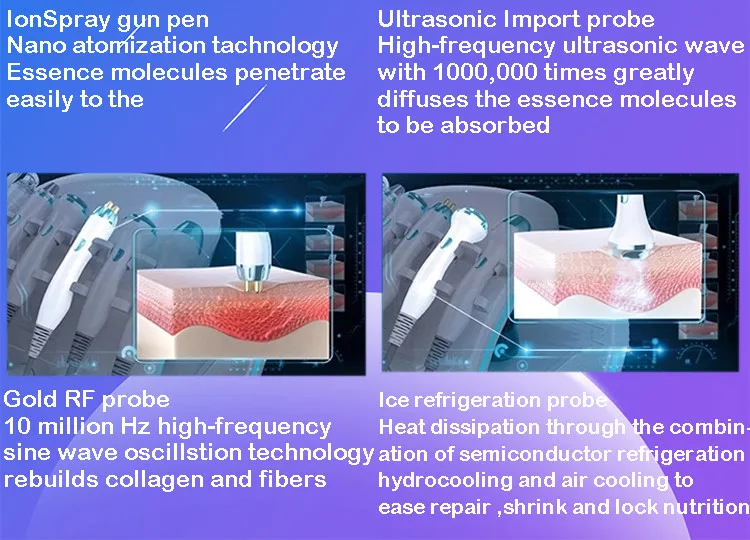 Best selling Oxygen Water Peeling Facial Microdermabrasion Face Deep Cleansing Machine With Skin Analyzer dermabrasion 7 In 1