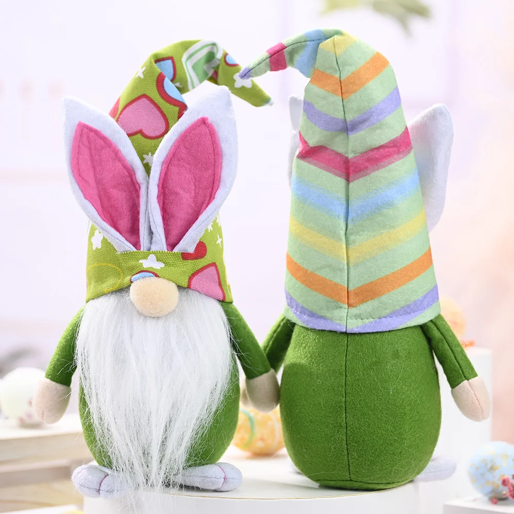 The Easter bunny hug carrots long hat color gnome doll doll elves furnishing articles home decoration products