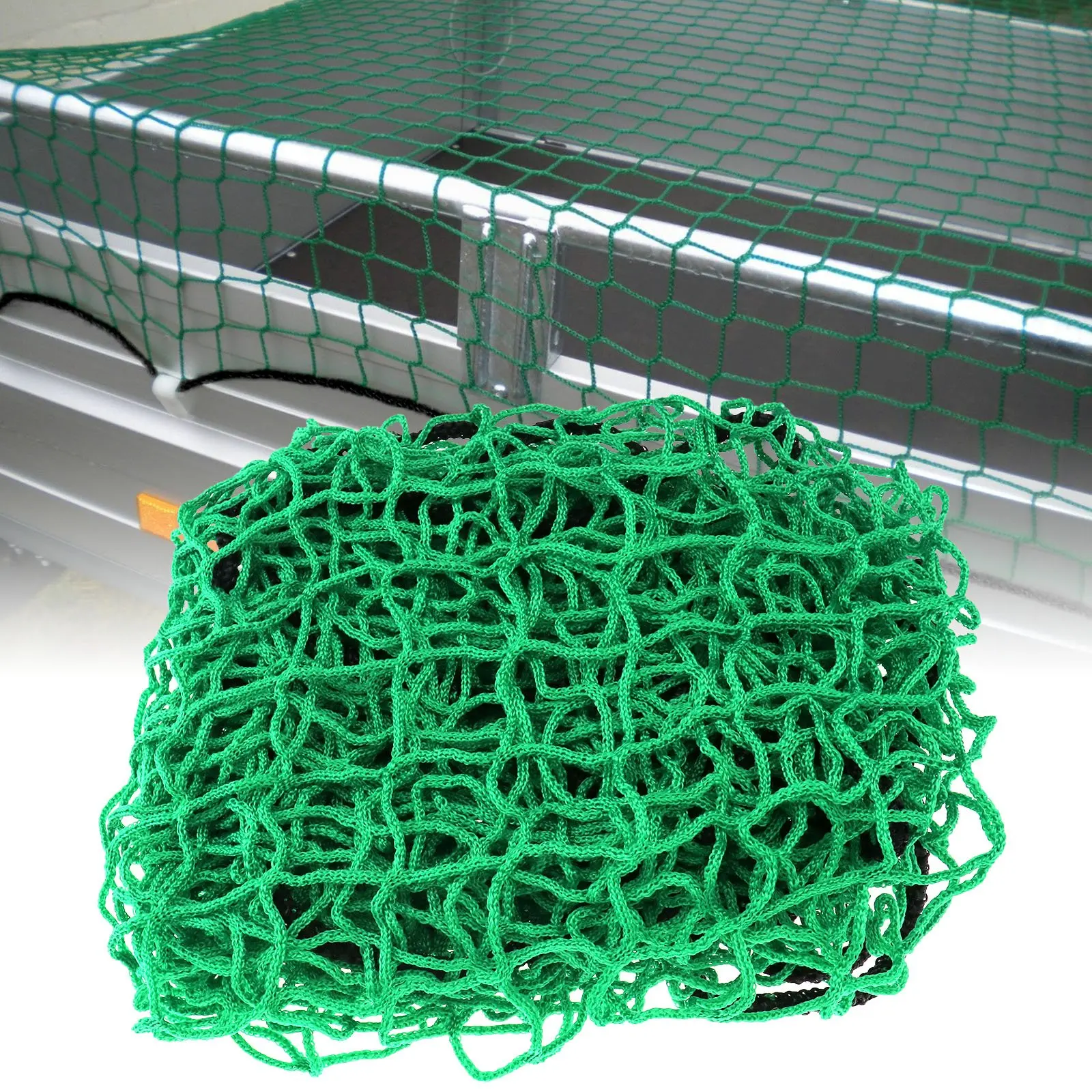 elastic knotless mesh heavy duty with hooks bed climbing cover trailer load security cargo net for trucks