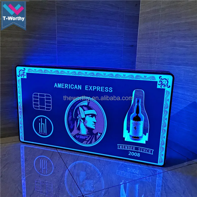 TW-B298 LACK CARD BOTTLE PRESENTER VIP Champagne Bottle Service Presenter LED Tray holder for Night Club