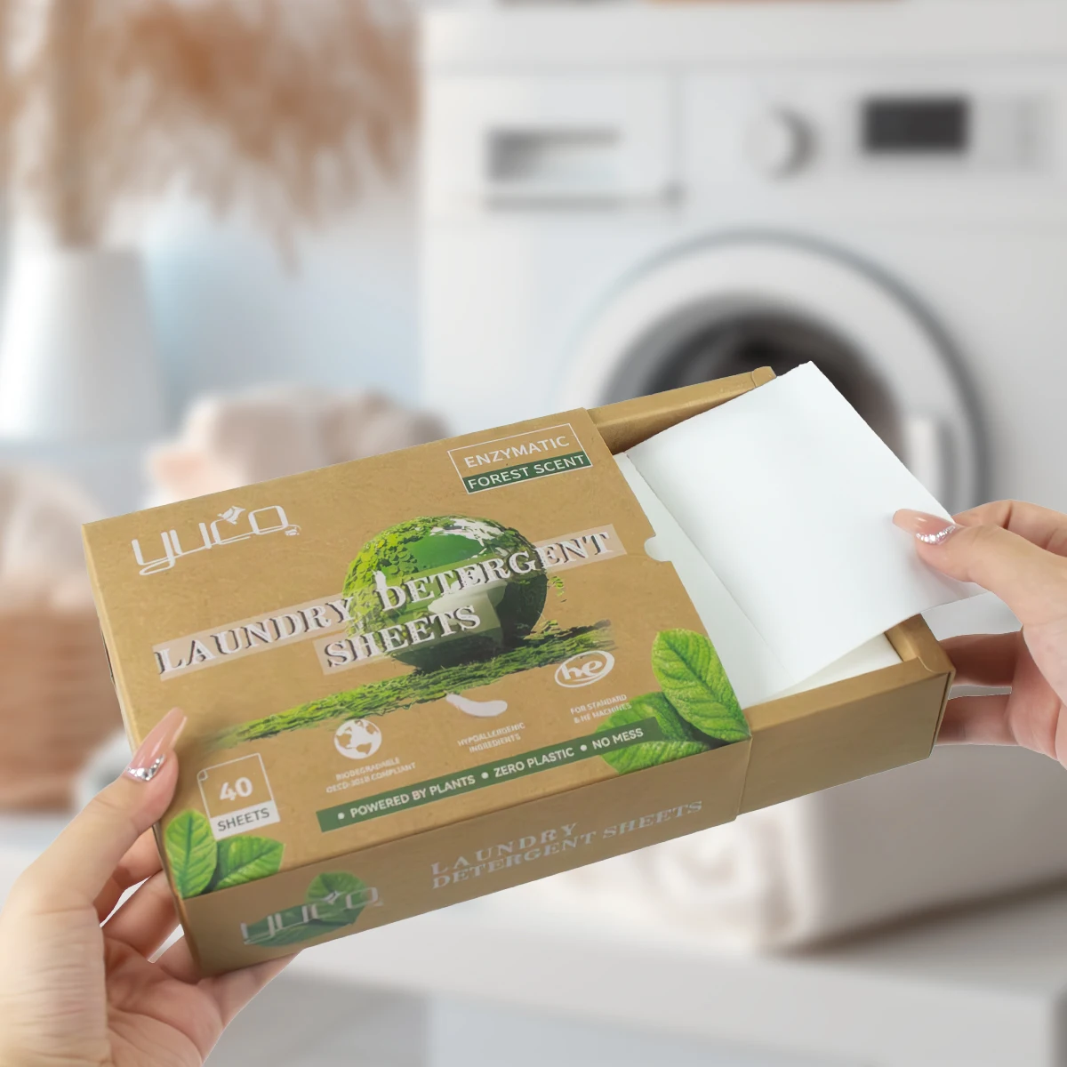 No Plastic Laundry Detergent Sheets Fresh Scent Detergent Washer Sheets Laundry Soap Sheets For Travel Home Washing