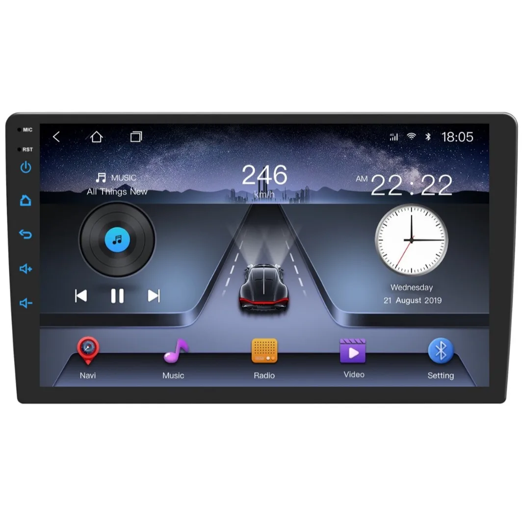 YOSOVLAMP Car mounted Android navigation player 7/9/10 inch car large screen WiFi/GPS receiver MP5 car universal