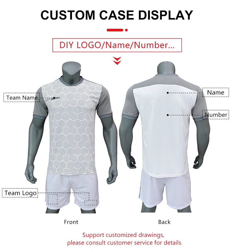Jacquard unique fabric knit soccer tshirt jersey futbol jersey soccer wear custom maillot football kits uniformes de futbol