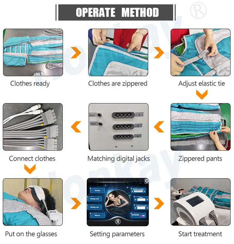 pressotherapy machine 6 maquina de presoterapia home portable 24 chambers pressotherapy device