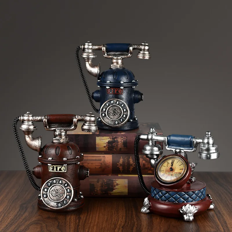 Vintage Telephone Decorations Resin Telephone Models Handicrafts Home Decor Items