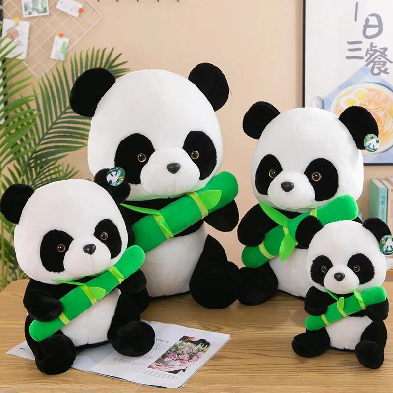 Quality custom Kawaii Bamboo  Panda doll Cute Plush Panda Stuffed Animal Toy For Kids Birthday Party Gifts