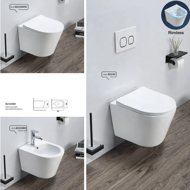 Тарелка для ванной комнаты lavatorio настенных унитаз CE оправы матовый черный