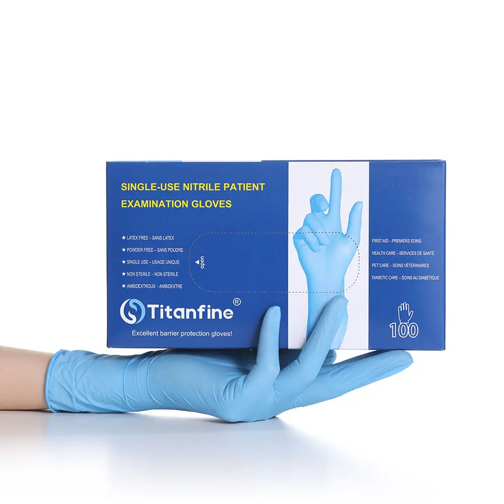 100 Pieces 3.5g 9 Inch Disposable Nitrile Gloves Blue Thin Nitrile Protection Gloves For Home And Kitchen Use